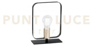 Lume smith nero e oro 1 luce attacco e27 19,5x19,5x24,8cm in metallo