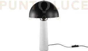 Lume vitruvo in metallo nero e cemento grigio misura totale d25xh44cm