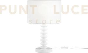 Lume sultan bianco in metallo e paralume in velluto 1 luce attacco 