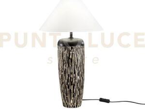 Lume savana marrone e bianca in ceramica 1 luce attacco e27 struttu