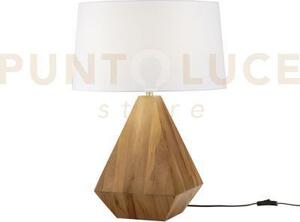 Lume munari forma geometrica in legno 1 luce attacco e27 h.63cm