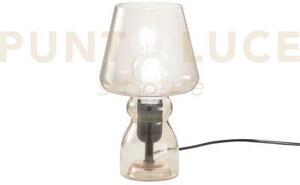 Lumetto gleam interamente in vetro ambra 1 luce attacco e27 17x255cm