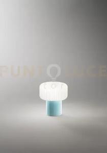 Lumetto in vetro e ceramica blu otty 1 luce attacco g9 interruttore