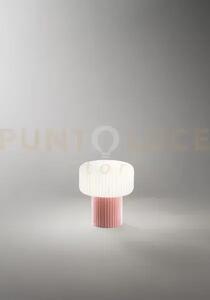 Lumetto in vetro e ceramica rosa otty 1 luce attacco g9 interruttor