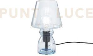 Lumetto gleam interamente in vetro blu 1 luce attacco e27 17x255cm