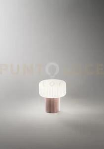 Lumetto in vetro e ceramica tortora otty 1 luce attacco g9 interrut