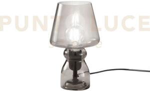 Lumetto gleam interamente in vetro grigio 1 luce attacco e27 17x255cm