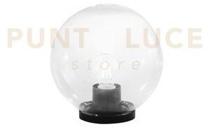 Lumetto polly sfera trasparente montatura nera 1 luce attacco e27 i