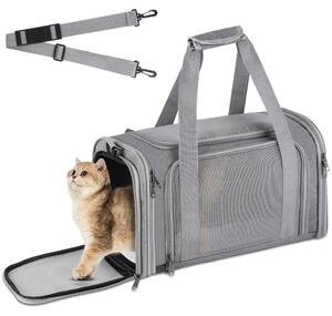 Borsa portatile per animali domestici, adatta a cani e gatti, con design traspirante