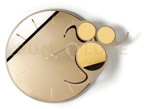 Orologio da parete apostrofo beige,crystal luxe bronzo