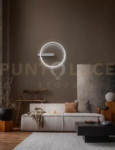 Off plafoniera in alluminio grigio spazzolato led 52w cct 3000k 400