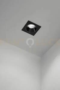 Oasis faretto in alluminio neero 9x9cm ip20 1 luce attacco gu10