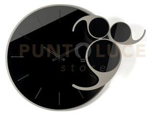 Orologio da parete apostrofo fango,crystal luxe nero