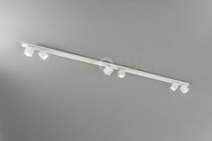 Oddy faretto 6 luci in alluminio bianco attacco gu10 orientabile 6x6cm