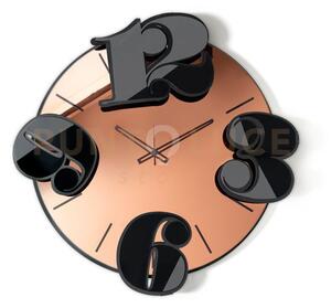 Orologio da parete benguiat nero,crystal luxe rosa