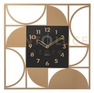 Orologio da parete di design glam oro laccato,nero