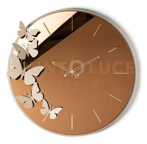 Orologio da parete diana beige,crystal luxe ambra