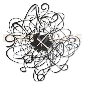 Orologio da parete di design big doodle nero