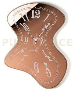 Orologio da parete salvador beige,crystal luxe ambra