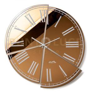 Orologio da parete particolare kintsugi beige,crystal luxe ambra