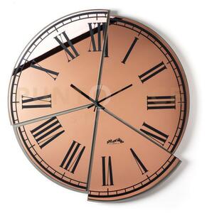 Orologio da parete particolare kintsugi fango,crystal luxe rosa