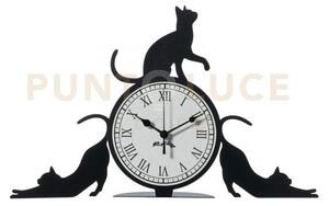 Orologio da tavolo particolare cattitude nero