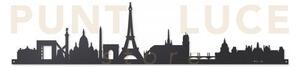 Pannello decorativo paris skyline 60 nero