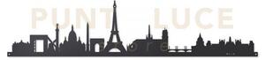 Pannello decorativo paris skyline 100 nero