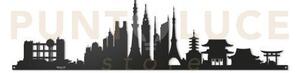 Pannello decorativo tokyo skyline 60 nero