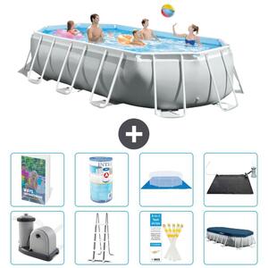 Piscina fuori terra ovale con struttura Prism - 503x274x122 cm - 7 pezzi - Modello S619