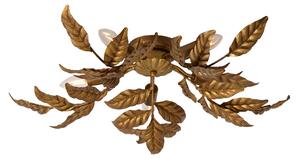 Plafoniera vintage oro antico 5 luci - Linden
