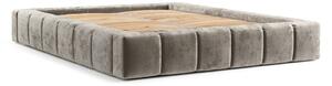 Letto matrimoniale imbottito beige con spazio contenitivo e rete 160x200 cm Aruba L - Maison de Rêve