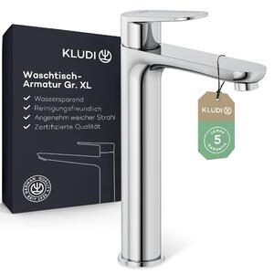 Miscelatore monocomando per lavabo, altezza del beccuccio 210 mm, rubinetto per il bagno a risparmio idrico, dimensione XL