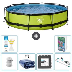 Piscina gonfiabile rettangolare - 360x76 cm - Set da 5 pezzi - Modello S315