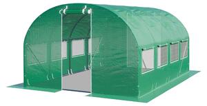 TOOLPORT Serra da Giardino tunnel Serra Orto stabile e robusto 3x4m - Telo PE 180g/m² verde transparente