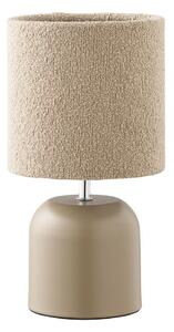 Lampada da tavolo beige in metallo con paralume in tessuto (altezza totale 24 cm) Morley – House Nordic