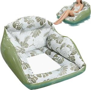 Letto gonfiabile - Materassino gonfiabile per piscina - Relax estivo - Struttura galleggiante rinforzata - 86x84 cm - Blu