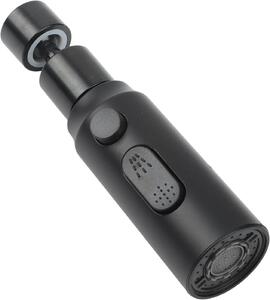 Rubinetto da cucina con soffione - Estensione per rubinetto - Ugello per doccia - Pulizia del lavandino - Rotazione a 360 gradi - Adatto a tutti i tipi di rubinetti - Colore nero