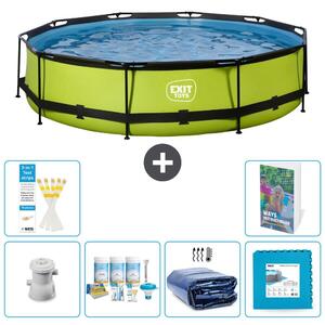Piscina gonfiabile rettangolare - 360x76 cm - Set da 5 pezzi S188