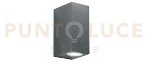 Applique biemissione qubo antracite 2 luci attacco gu10 ip54 6,7x9