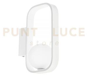 Applique a parete roxy bianca 1 luce attacco g9 15x10x24cm in allum