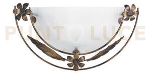 Applique a parete riccio bianca 1 luce attacco e27 40x8x20cm in vet