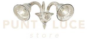 Applique a parete poseidon champagne 2 luci attacco e14 37x37x23,5c