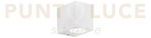 Applique qubo bianca 1 luce attacco gu10 ip54 6,7x9,3x8cm