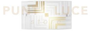 Applique a parete seventy bianca 2 luci attacco e14 35x8x20cm in ve