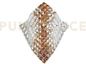Applique a parete rumba trasparenti e ambra 1 luce attacco g9 25x14