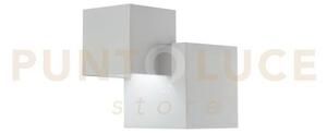 Applique a parete rubik bianca 2 luci attacco g9 19,5x11,5x16cm in 