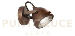 Applique a parete habana ruggine 1 luce attacco gu10 11,6x11,6x14cm
