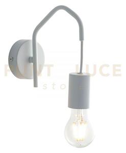 Applique a parete habitat bianca 1 luce attacco e27 8x18x17,5cm