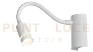 Applique a parete flessibile led kepler bianca 3w 220lm 3000k 32x6x9cm